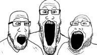 bald glasses open_mouth soyjak_trio stubble v:plier v:plier2 // 1763x1000 // 413KB