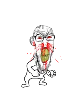 animated bald blood full_body glasses stubble sv:feralrage teeth v:feraljak // 600x688 // 188KB