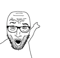 bald glasses pointing stubble v:unknown // 650x632 // 22KB