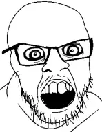 bald crazed glasses open_mouth stubble sv:crazyferal template // 811x1049 // 164KB