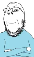 blue_shirt clothes crossed_arms glasses smug stubble template v:gapejak // 730x1194 // 28KB