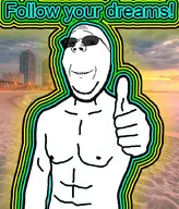 bald body glasses motivational muscular stubble sunglasses sv:wholesome_soyjak thumbs_up v:gapejak // 866x1015 // 253KB