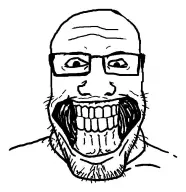analog_horror bald glasses stubble teeth template v:plier // 674x695 // 71KB