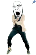 animated bald dancing gangnam_style glasses open_mouth sticky stubble v:cobson // 300x460 // 243KB