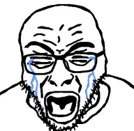bald crying glasses stubble tears template v:rupturejak // 423x416 // 9.5KB