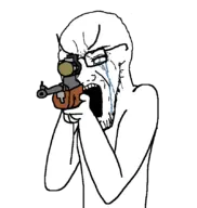 bald crying glasses gun hand holding sniper stubble tears v:soyak // 800x842 // 19KB