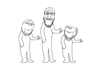 animated bald dancing dancing_trio glasses snap stubble sv:wholesome_soyjak v:gapejak v:impjak v:plier // 1018x764 // 69KB